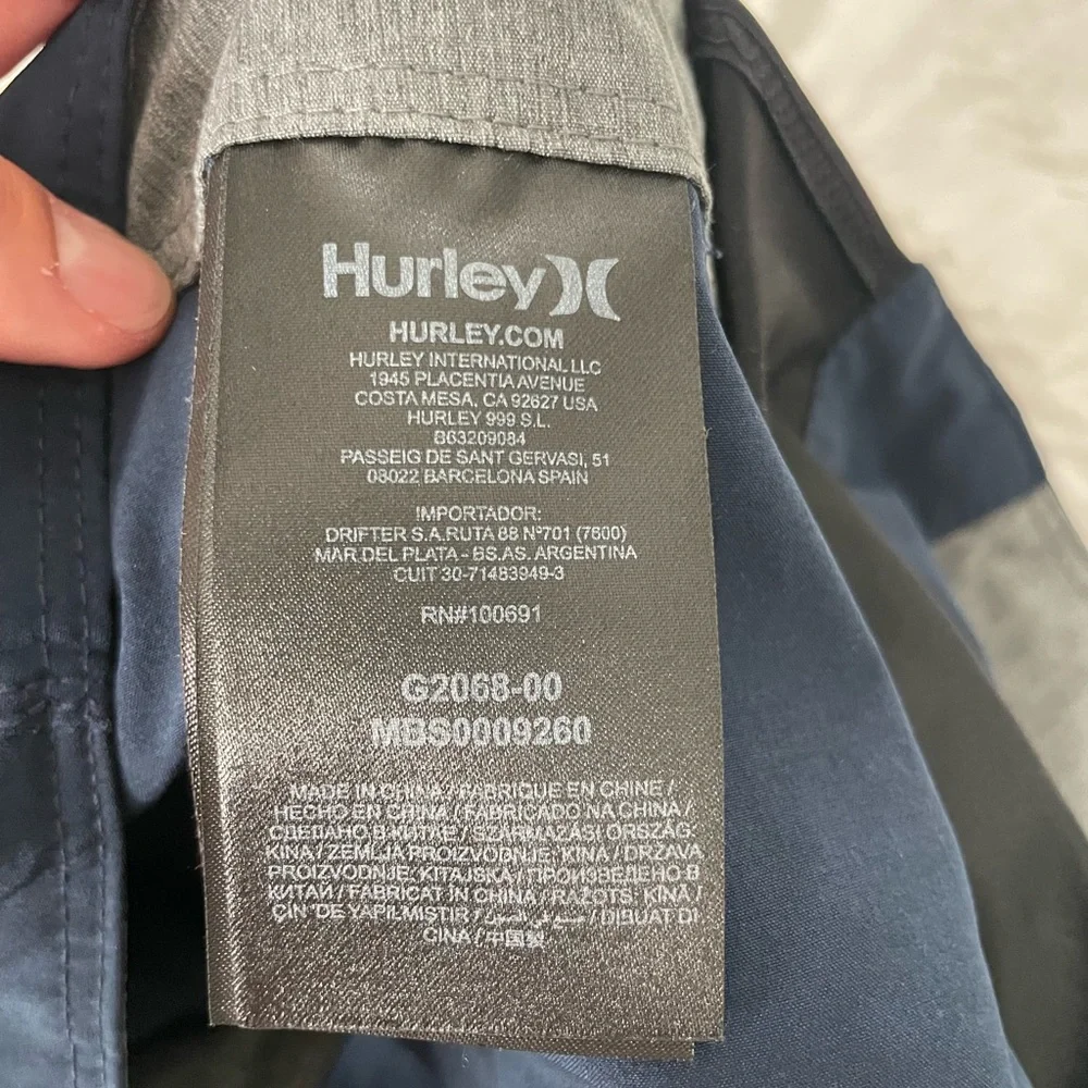 EUC Men’s Hurley Board Shorts Navy Blue Size 32